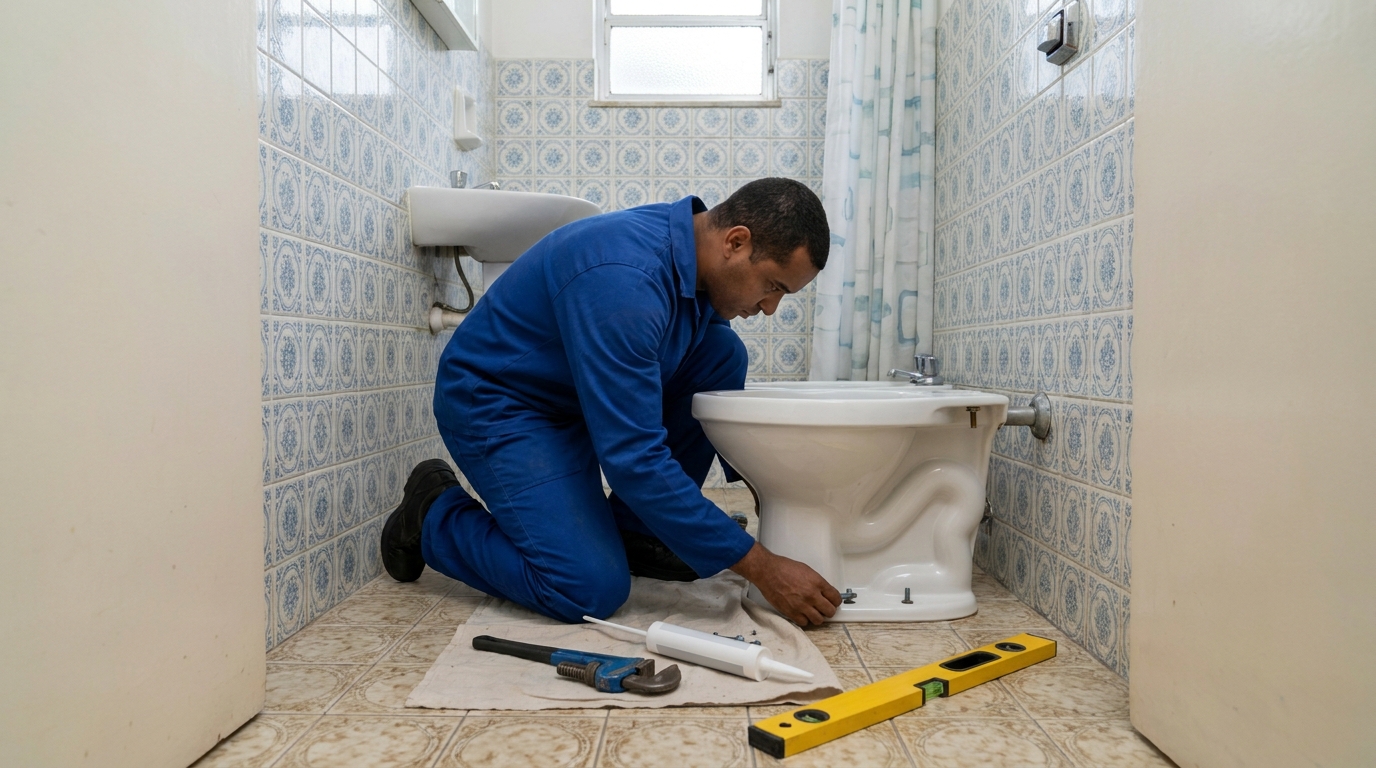 Instalação de vaso sanitário residencial em Santa Cruz do Sul‑RS